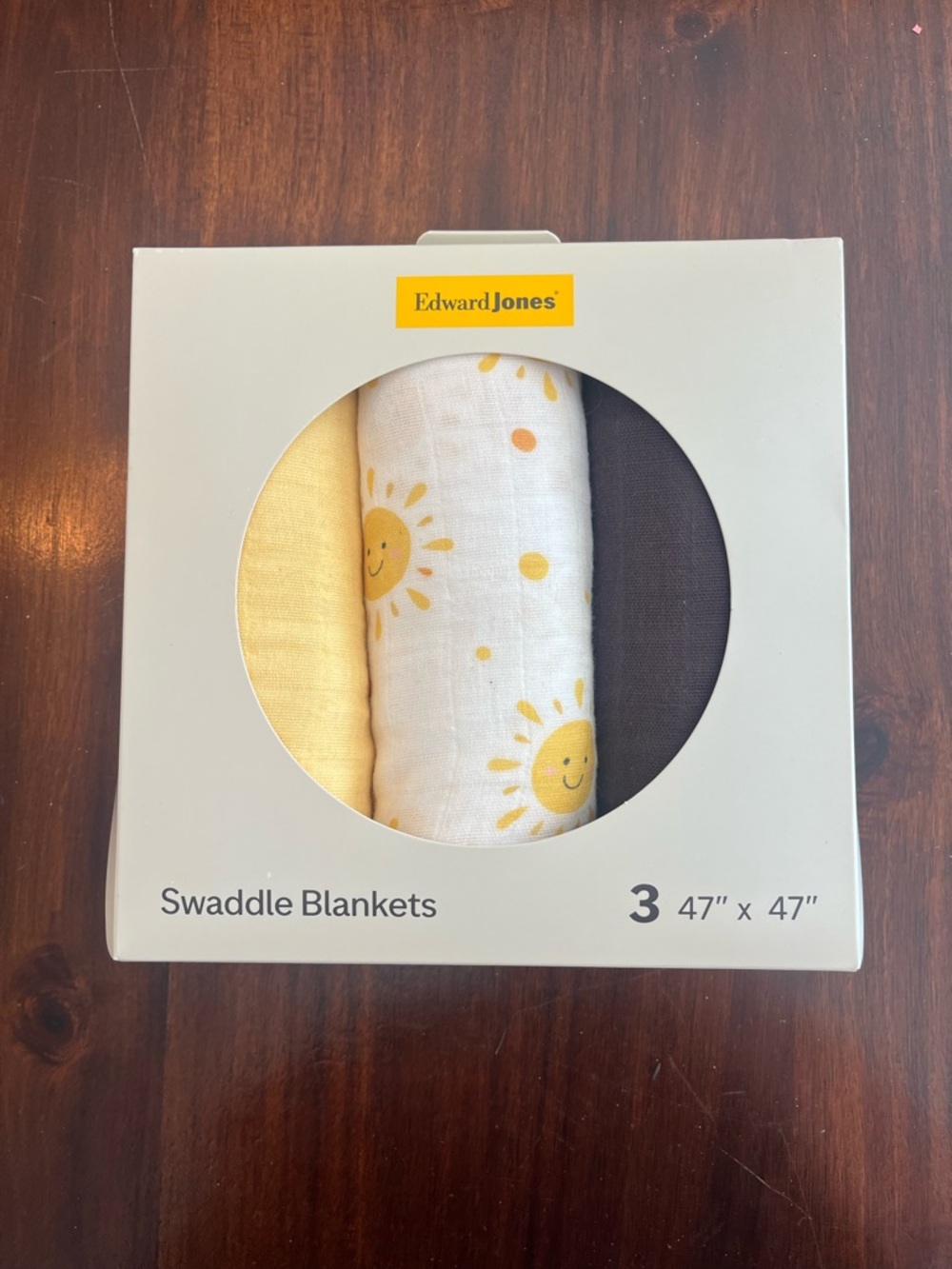 Baby Swaddle Blanket Set - Yellow, White & Charcoal